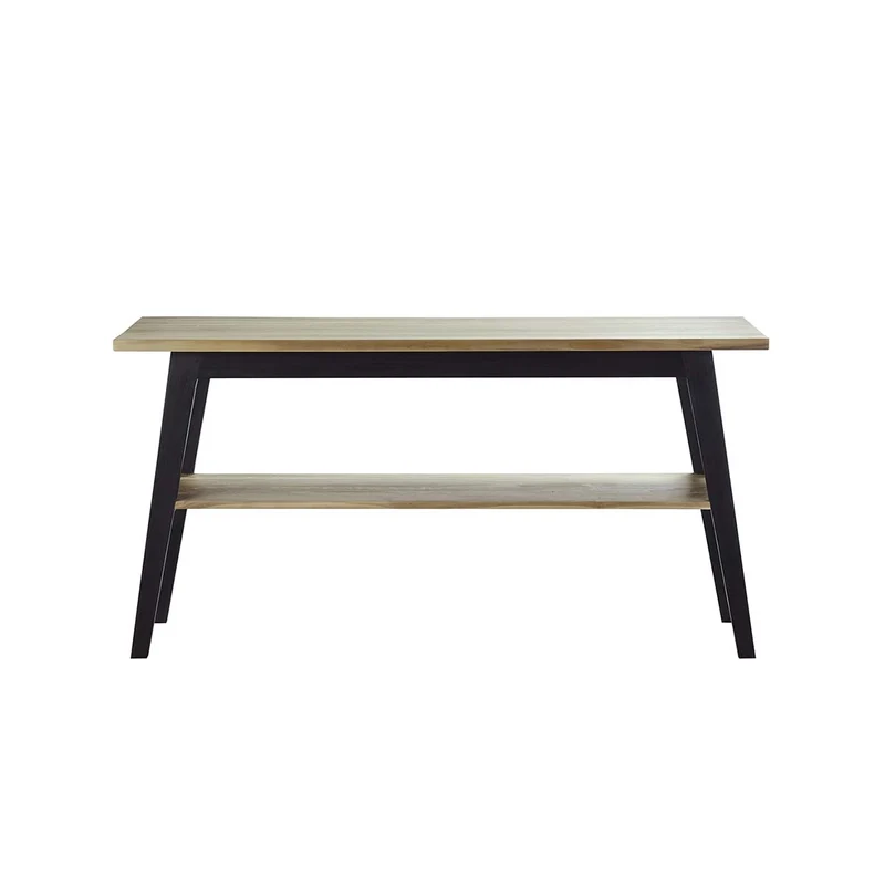 Mueble de baño de teca maciza patas negras 150 cm