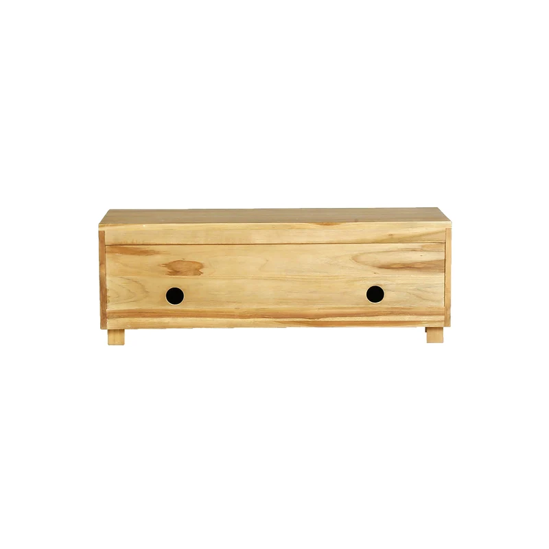 Mueble de TV de teca maciza 100 cm