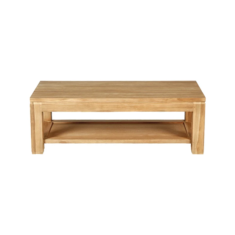 Mesa de centro de teca maciza 120 cm