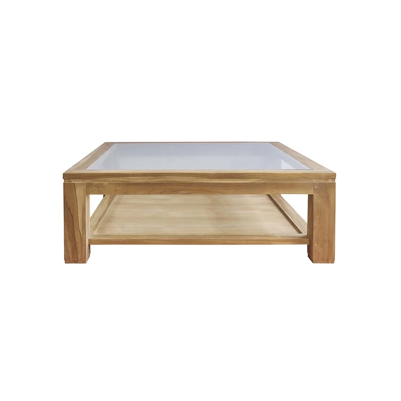 Mesa de centro de teca maciza 120 cm