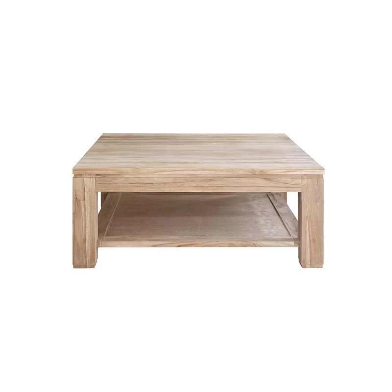 Mesa de centro de teca maciza 100 cm