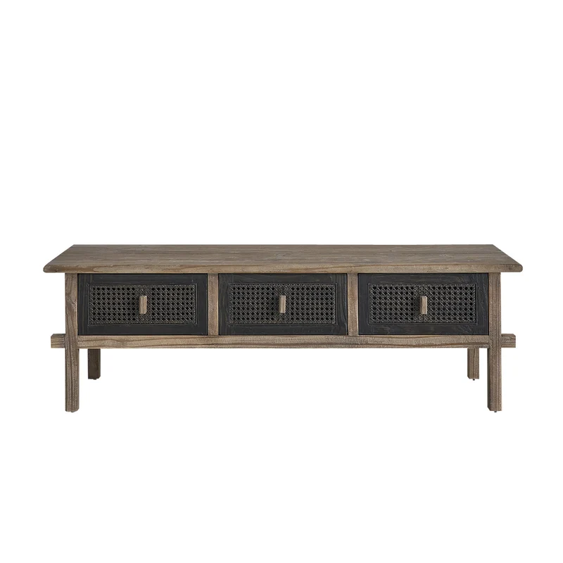 Mueble de TV de madera maciza reciclada 145 cm
