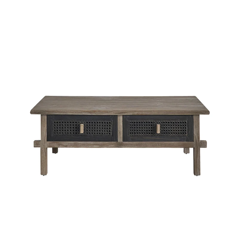 Mesa de centro de madera maciza reciclada 110 cm