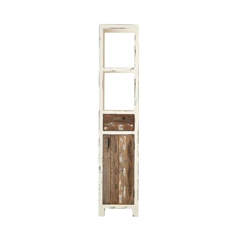 Columna de baño de madera maciza reciclada 170 cm