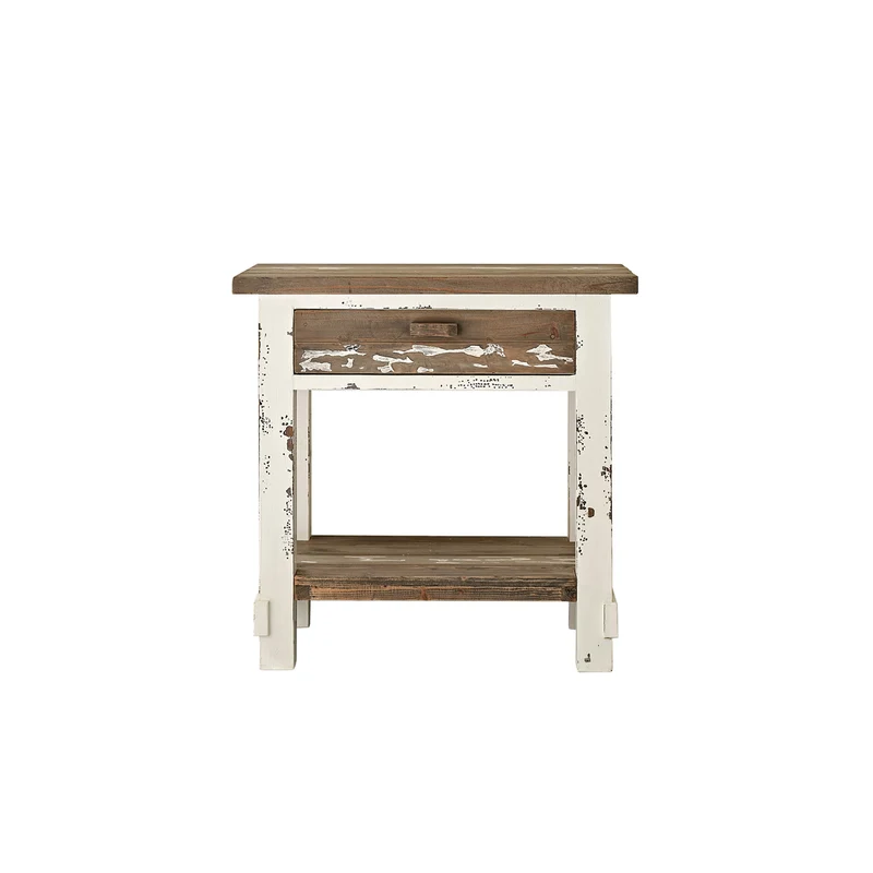 Mueble de lavabo de madera maciza reciclada 80 cm