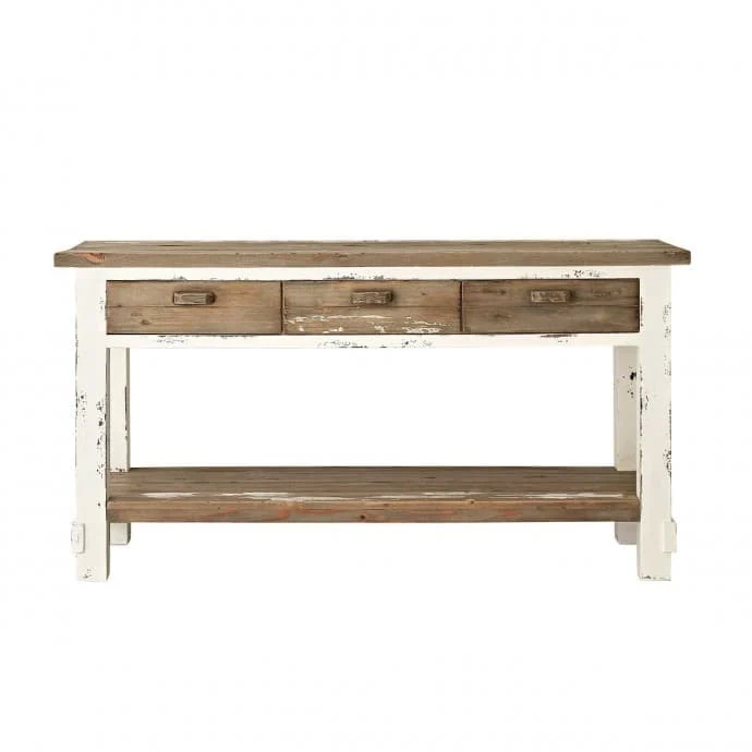Mueble de lavabo de madera maciza reciclada 150 cm