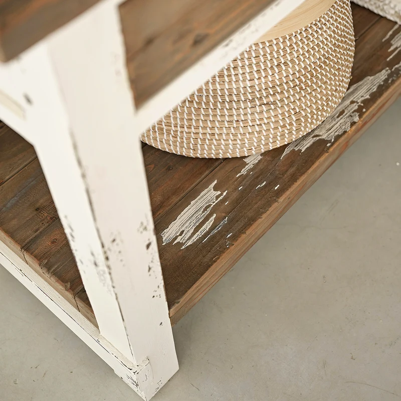 Mueble de lavabo de madera maciza reciclada 150 cm