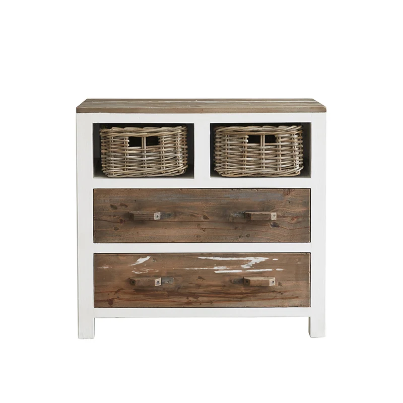 Cómoda de madera maciza reciclada 80 cm