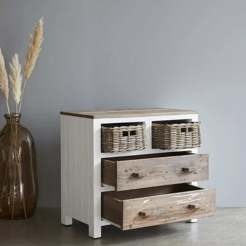 Cómoda de madera maciza reciclada 80 cm
