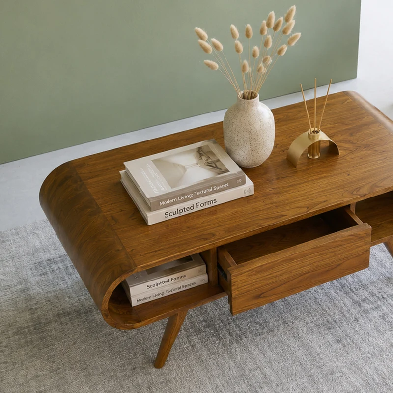 Mesa de centro de mindi macizo 120 cm