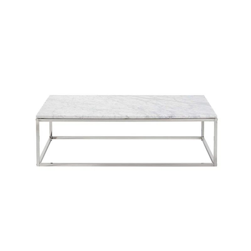 Mesa de centro de mármol y metal 120 cm