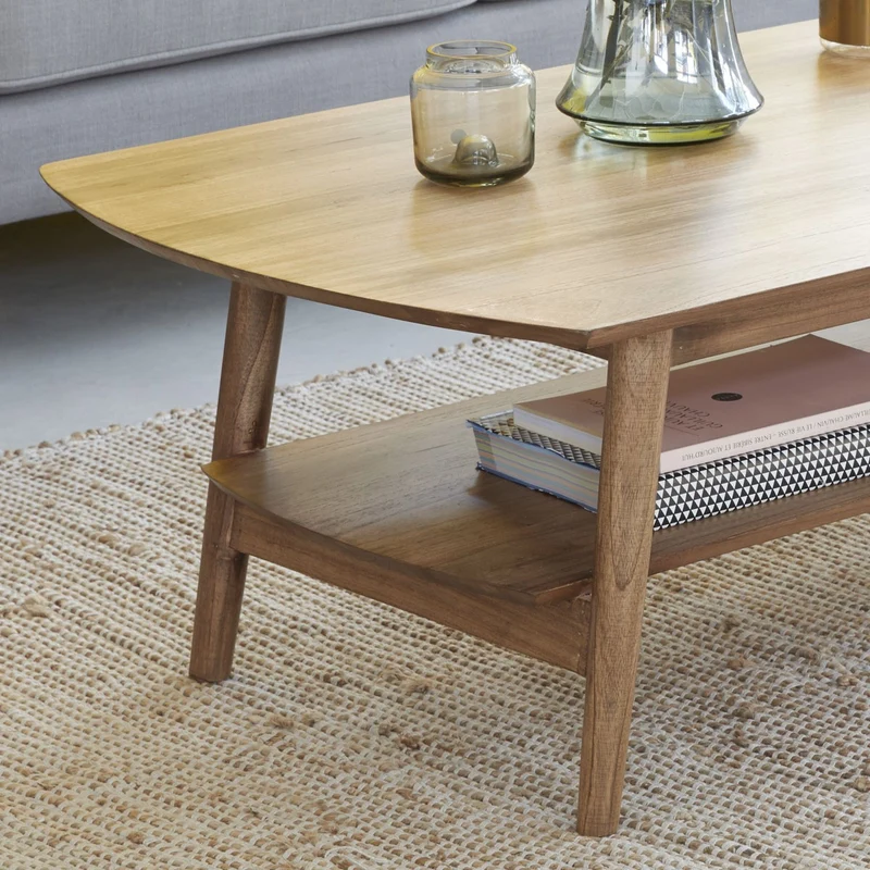 Mesa de centro de mindi macizo 130 cm