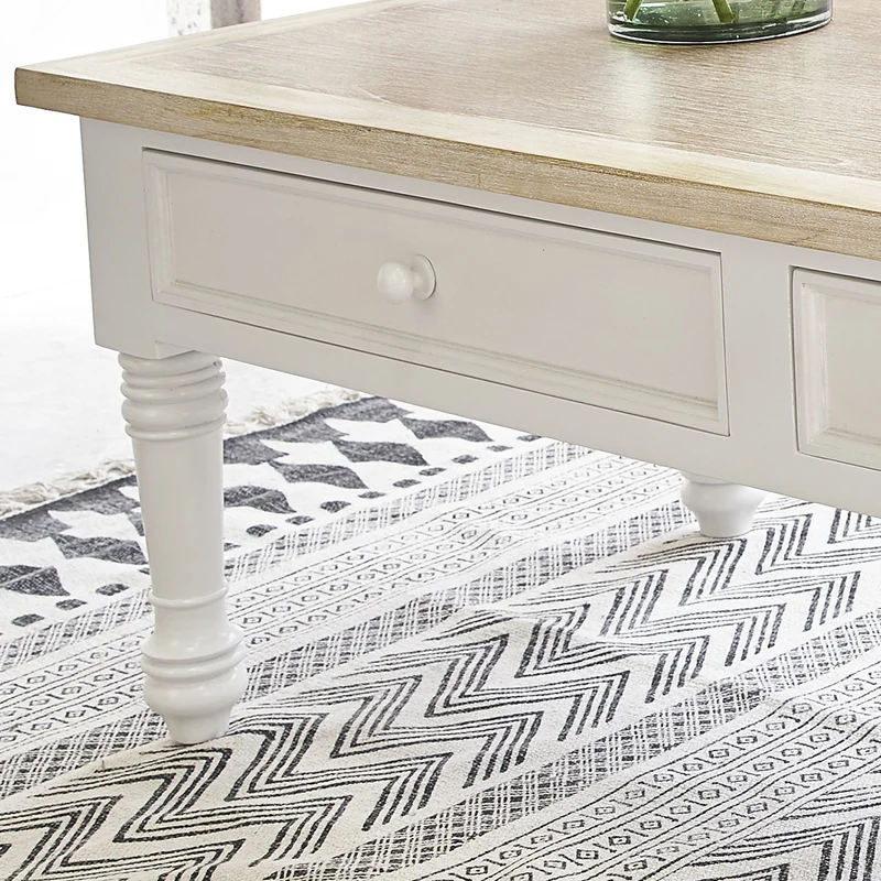 Mesa de centro de caoba maciza 130 cm