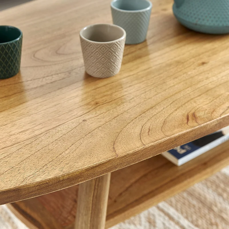 Mesa de centro de mindi macizo 160 cm