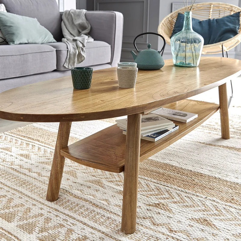 Mesa de centro de mindi macizo 160 cm