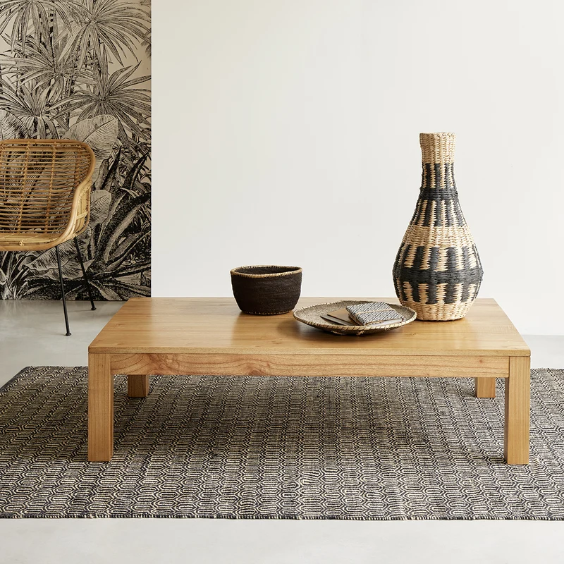 Mesa de centro de mindi macizo 140 cm