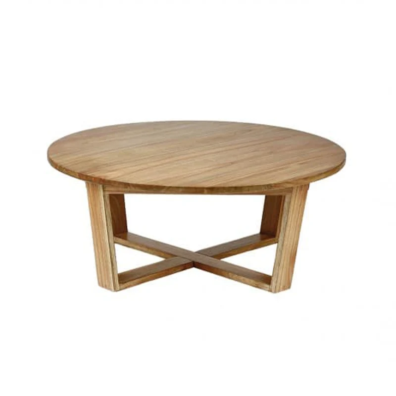 Mesa de centro de mindi macizo Ø 100 cm