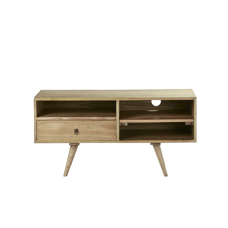 Mueble de TV de mindi macizo 110 cm