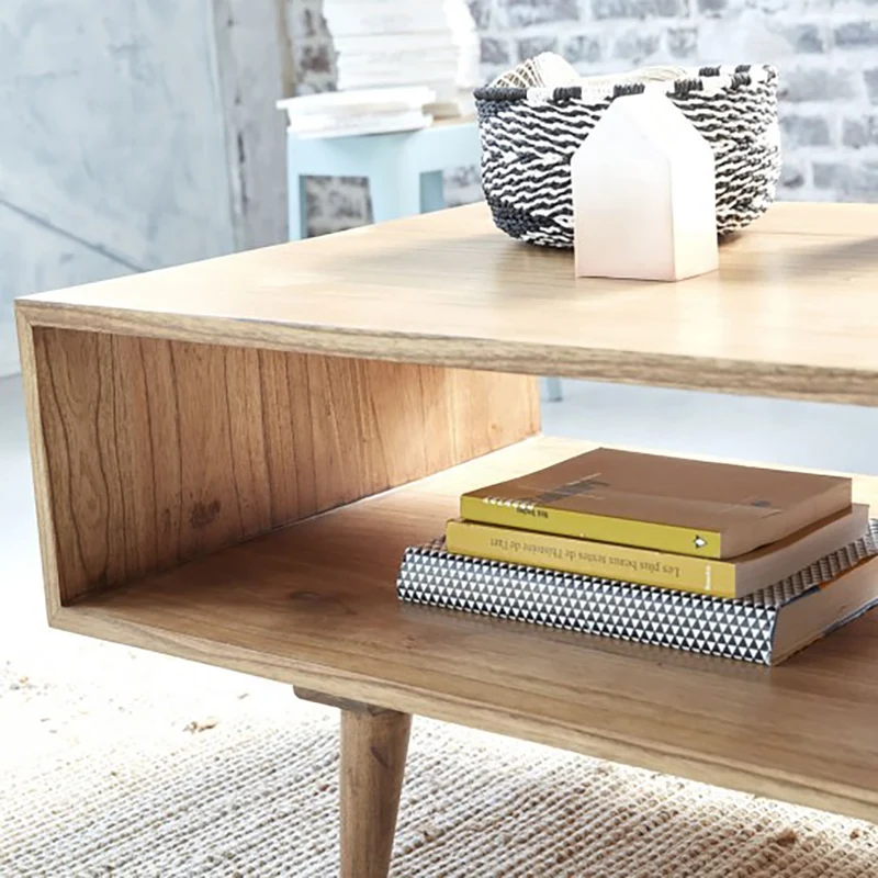 Mesa de centro de mindi macizo 120 cm
