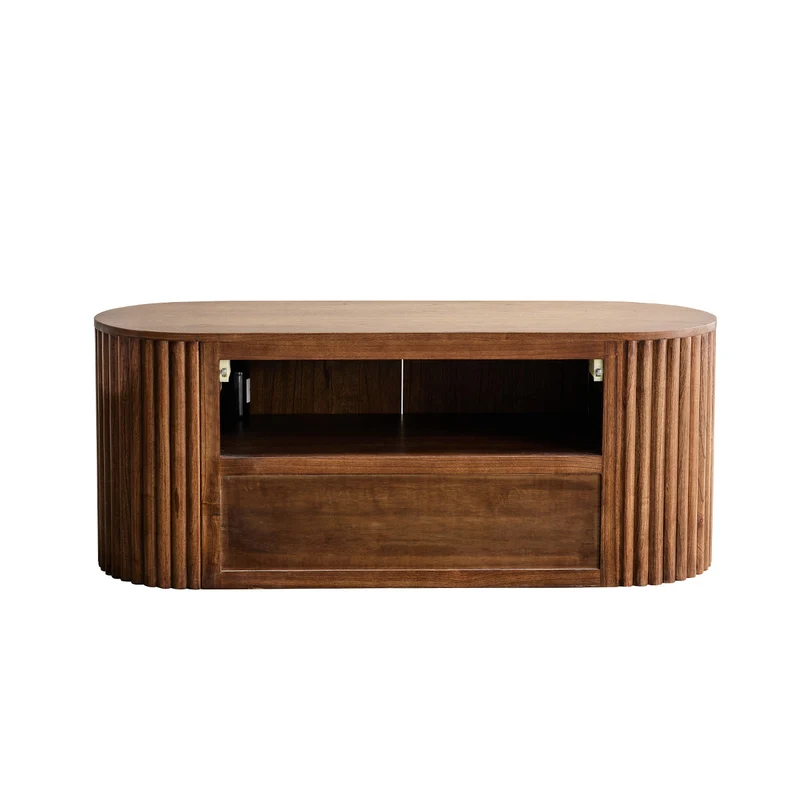 Mueble de lavabo de mindi macizo suspendido 140 cm