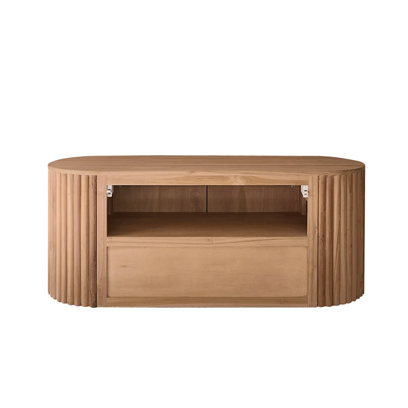 Mueble de baño suspendido de teca maciza de 140 cm