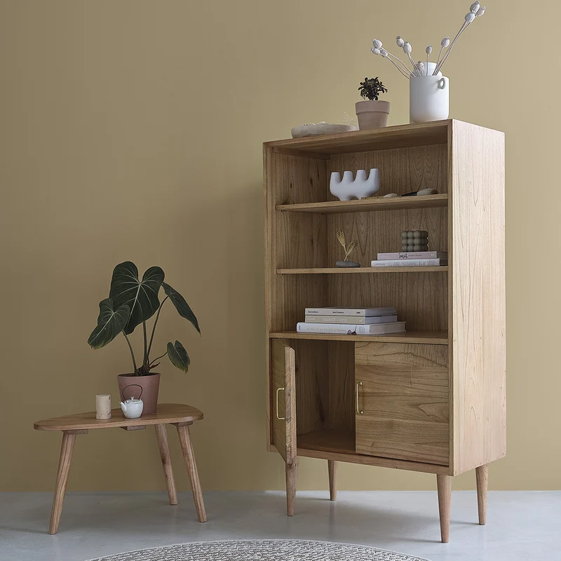 Librería de mindi macizo 85 cm