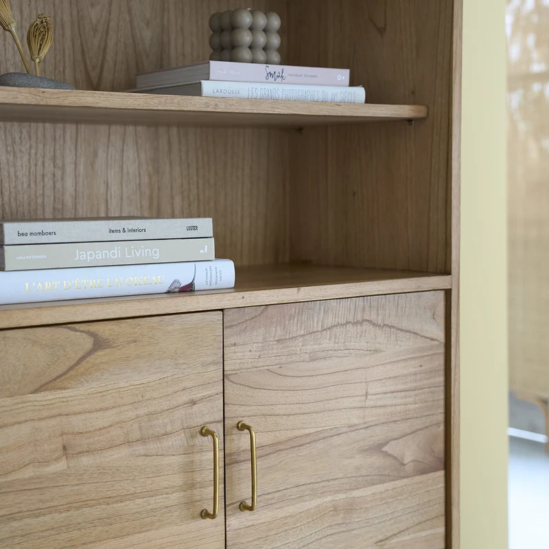 Librería de mindi macizo 85 cm