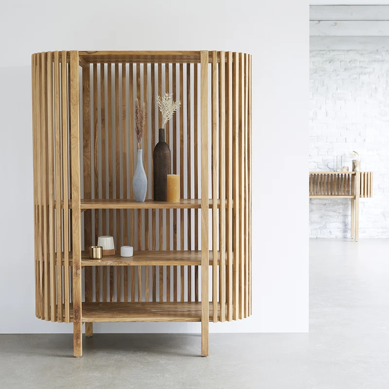 Librería de teca maciza 160 cm