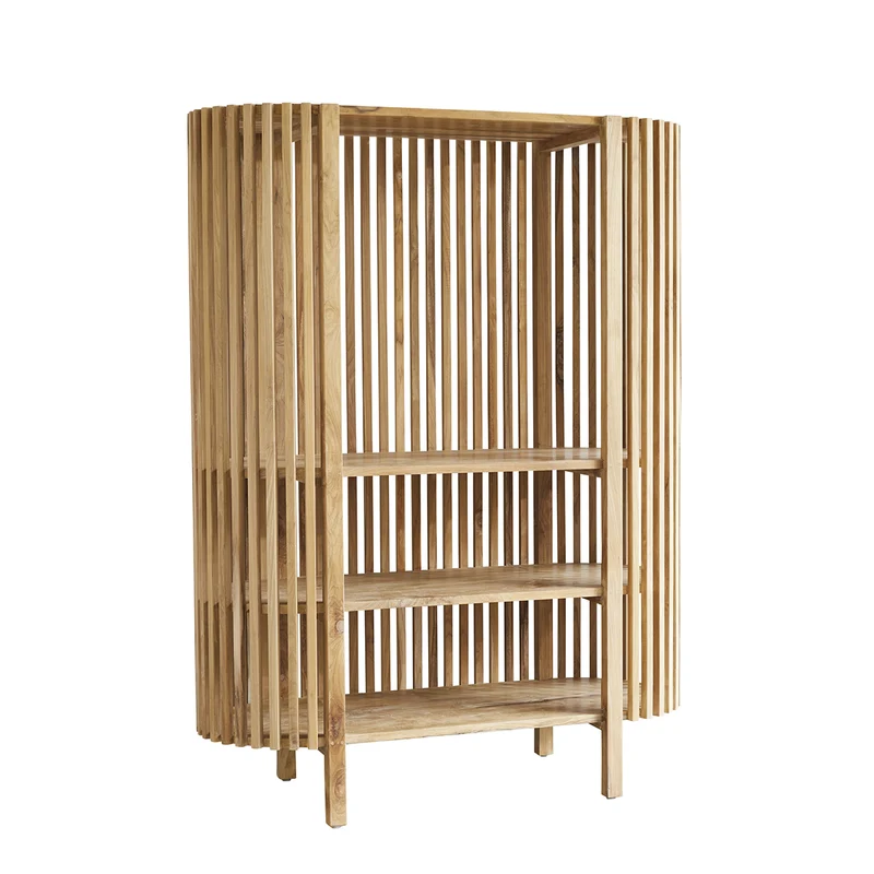 Librería de teca maciza 160 cm