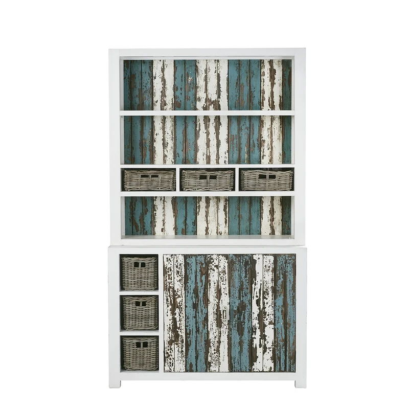 Librería de madera maciza reciclada 125 cm
