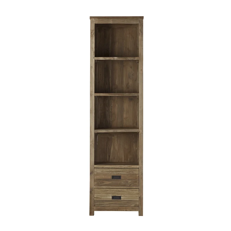 Librería de teca maciza reciclada de 60 cm