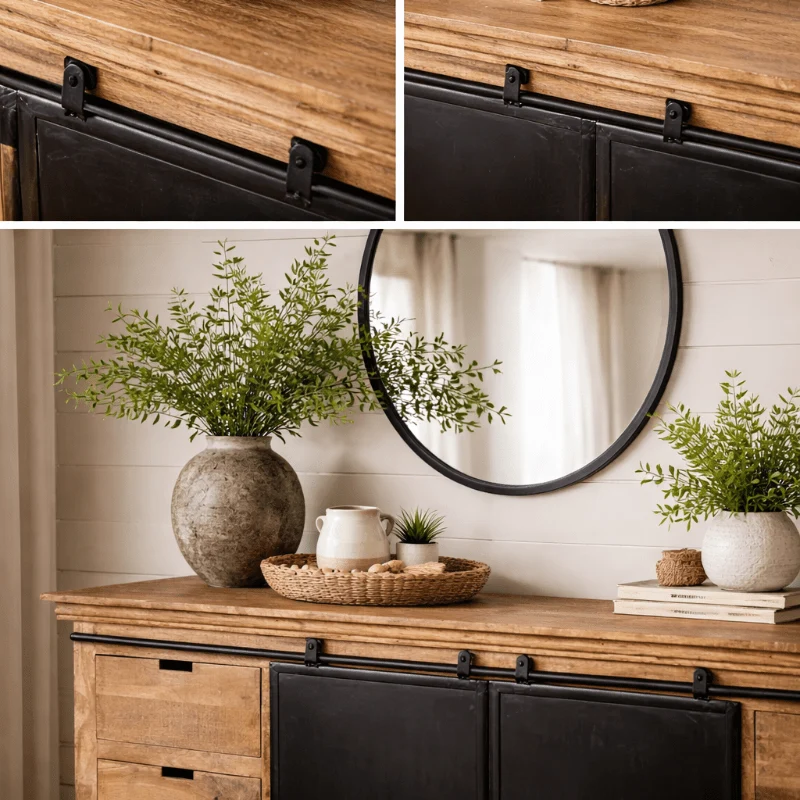 Aparador industrial madera y metal Melibea