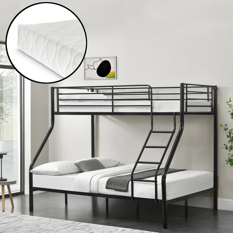 Litera metálica Sortland 200x140/90 cm con colchones [neu.haus]