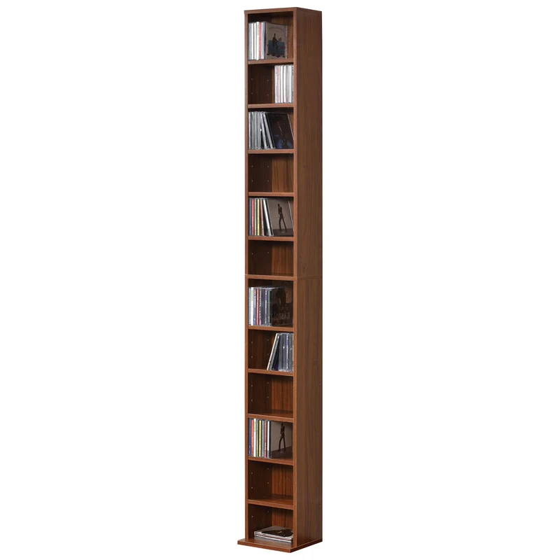 Estantería para CD Tynset 175x20x20 cm con 12 compartimentos [en.casa]