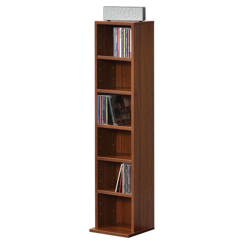 Estantería para CD Tynset 90x20x20 cm con 6 compartimentos [en.casa]
