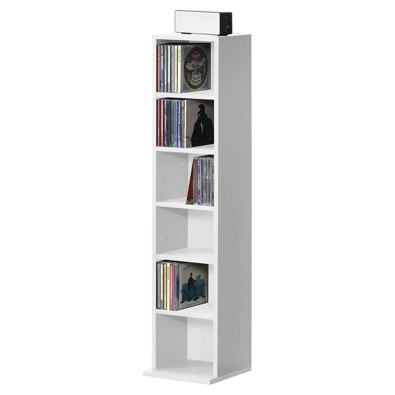 Estantería para CD Tynset 90x20x20 cm con 6 compartimentos [en.casa]