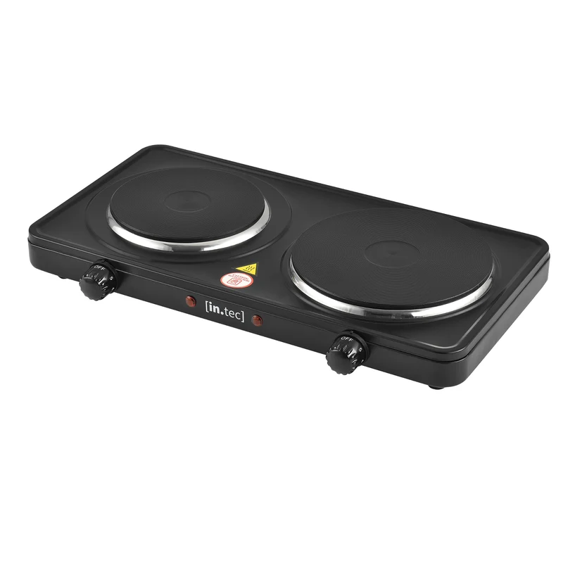 Placa de cocina eléctrica de hierro fundido negro [in.tec]