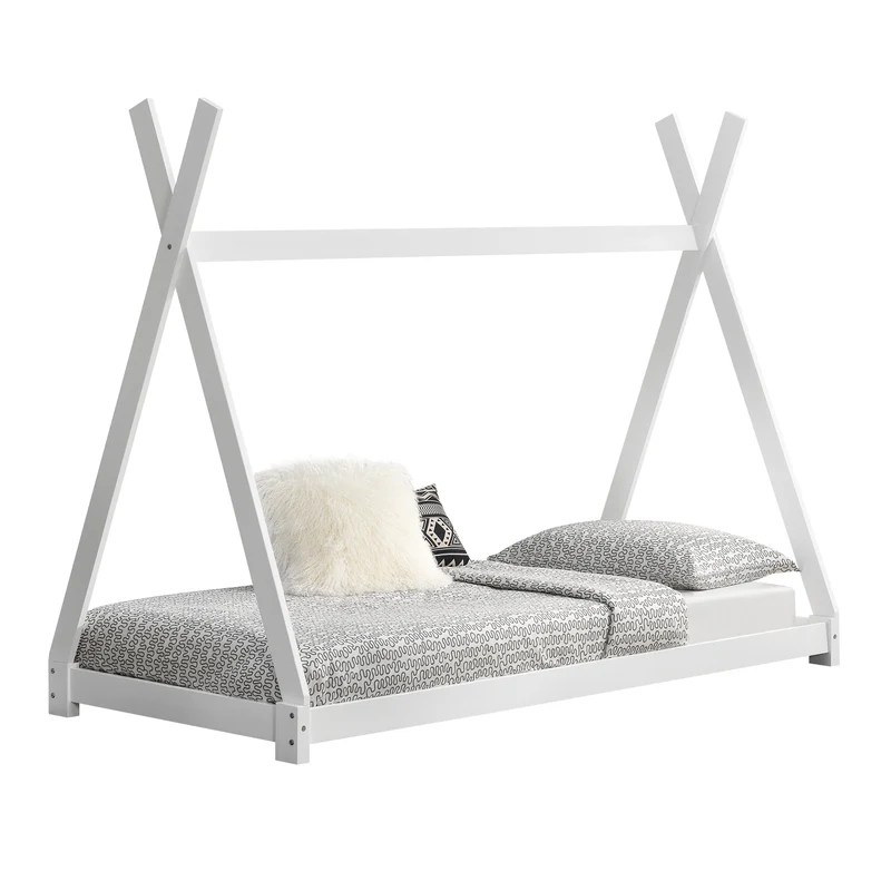 Cama infantil Onejda diseño tipi pino [en.casa]