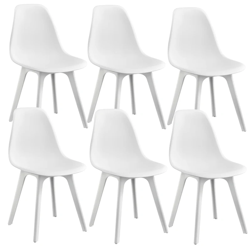 Set de 6 sillas de comedor Brevik 83x54x48 cm en varios colores en.casa