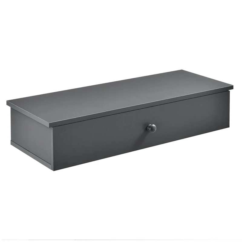 Estante de pared 60 x 24 x 12,6 cm con compartimento de almacenamiento en varios colores en.casa