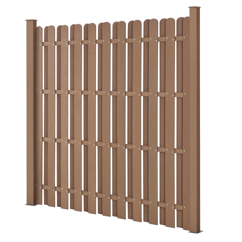 Valla de jardín WPC 185x193 cm [madera.nueva]