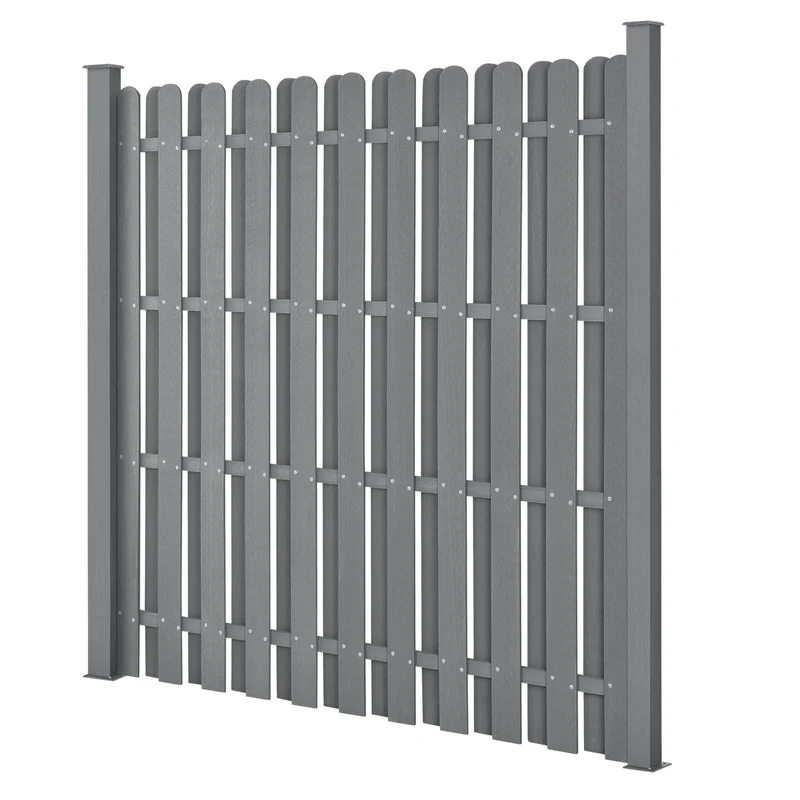Valla de jardín WPC 185x193 cm [madera.nueva]