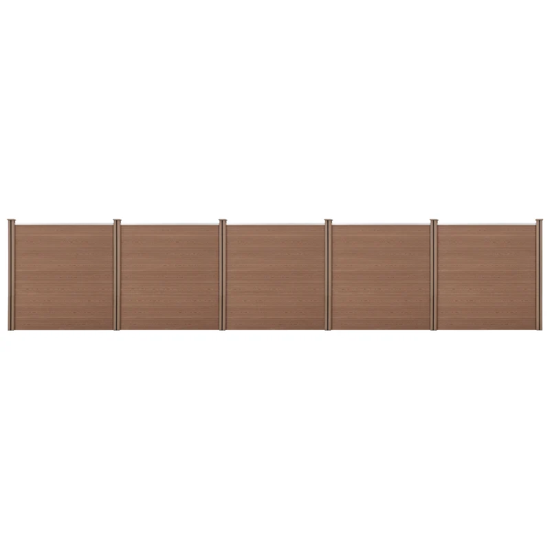 Valla de jardín Getafe WPC con postes varios colores nuevo.madera