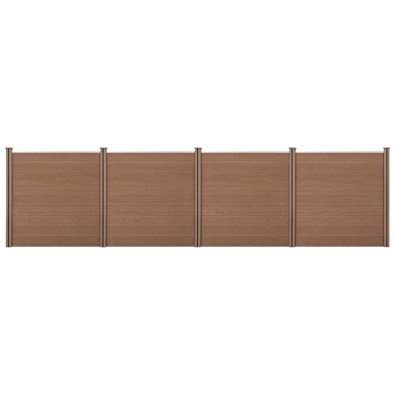 Valla de jardín Getafe WPC con postes varios colores nuevo.madera