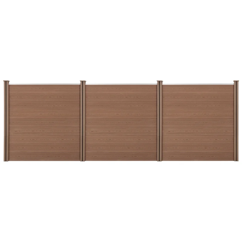 Valla de jardín Getafe WPC con postes varios colores nuevo.madera