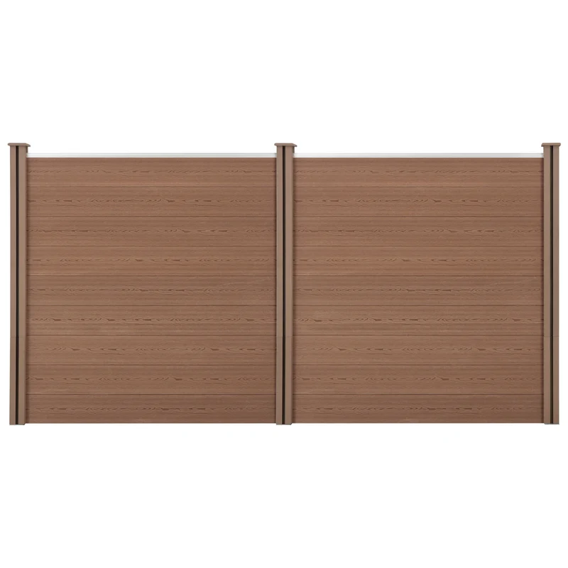 Valla de jardín Getafe WPC con postes varios colores nuevo.madera