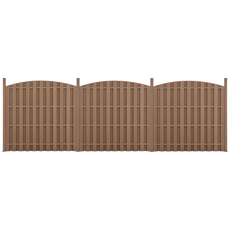 Valla de jardín WPC con arco redondeado [neu.holz]