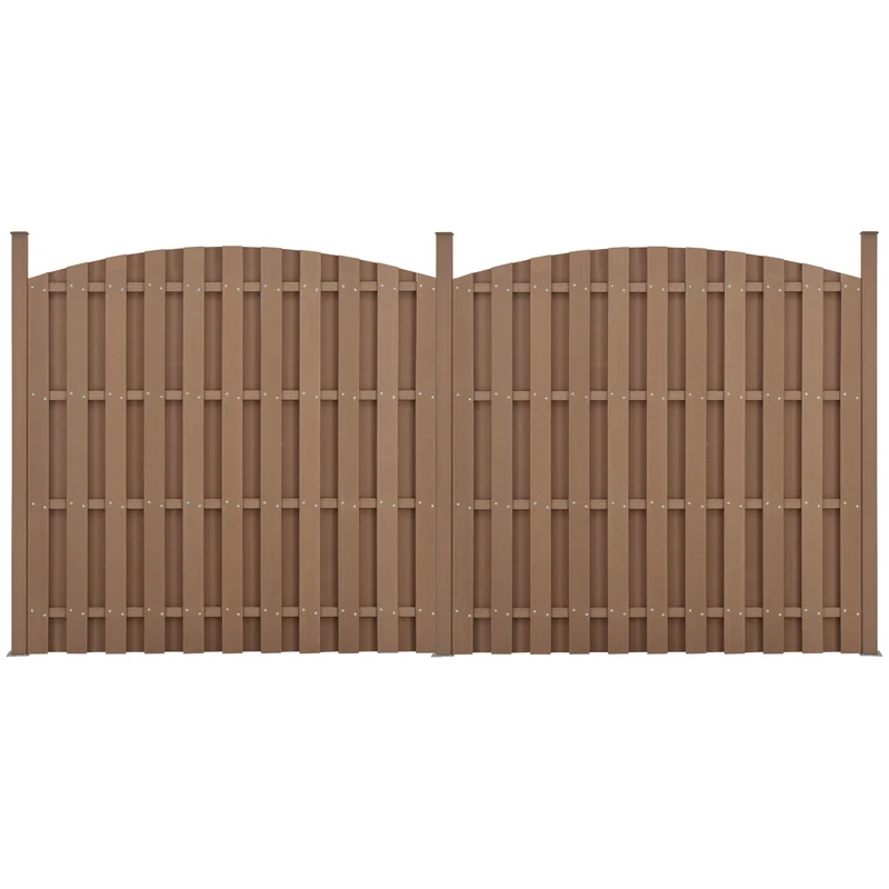Valla de jardín WPC con arco redondeado [neu.holz]