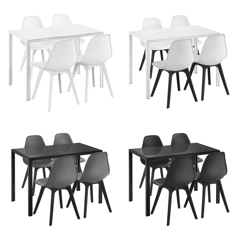 Grupo de comedor Stathelle de 5 piezas en varios colores en.casa