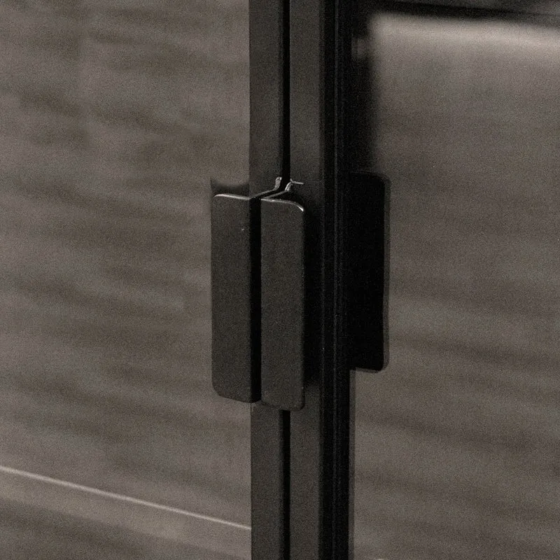Armário de Metal Preto com Duas Portas de Vidro FUKUI